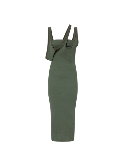 Shop Attico Ivy Green Midi Dress