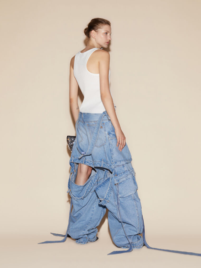 Attico Sky Blue Long Pants In Sky Blue