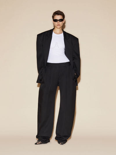 Attico Wide-leg Tailored Pants In Black