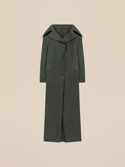 Shop Attico Ivy Green Long Coat