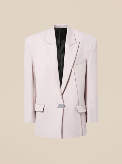 Attico Woman Pink Blazers In Pale Pink