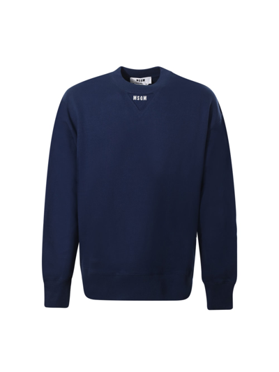 Msgm Sweatshirt In Blu