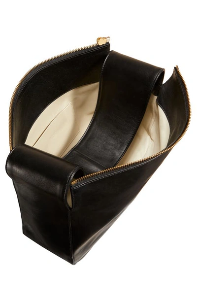 Shop Khaite Elena Leather Shoulder Bag In Black
