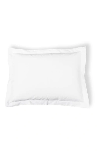 Shop Frette Checkered Cotton Sateen Pillowcase In White