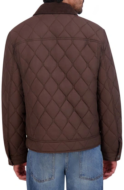 Shop Cole Haan Diamond Quilted Jacket In Wren