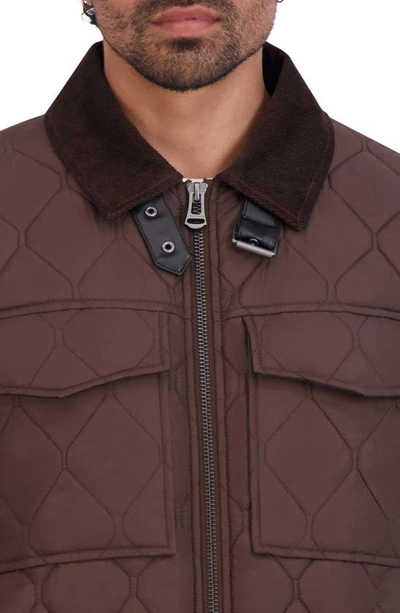 Shop Cole Haan Diamond Quilted Jacket In Wren