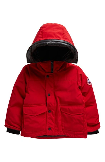 Shop Canada Goose Kids' Lynx Down Parka In Fortune Red