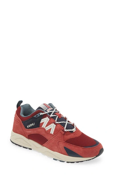 Shop Karhu Gender Inclusive Fusion 2.0 Sneaker In Mineral Red / Lily White