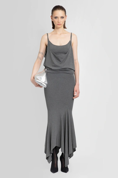 Shop Attico Woman Grey Dresses