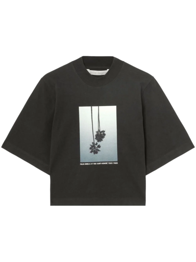 Shop Palm Angels Mirage Boxy T-shirt In Black