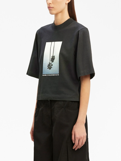 Shop Palm Angels Mirage Boxy T-shirt In Black