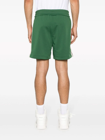 Shop Palm Angels New Classic Track Shorts In Green