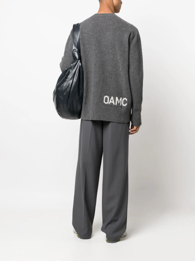 Shop Oamc Maglione Con Logo In Grey