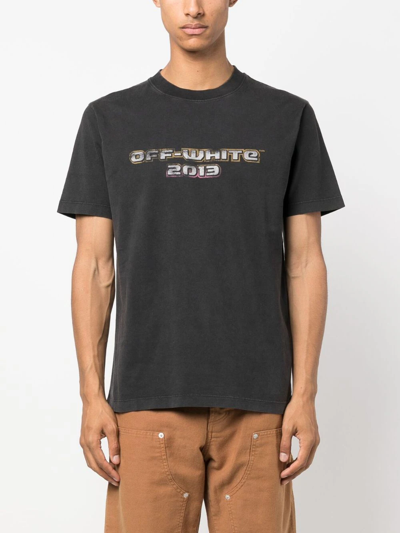 Shop Off-white Digit Bacchus Over Ss Tee In Black