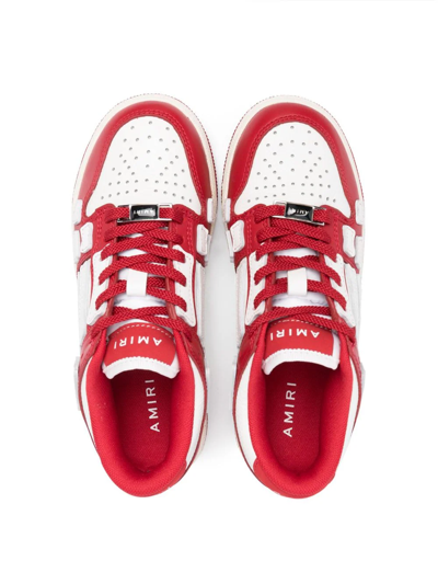 Shop Amiri Sneakers Skel In Pelle In Red