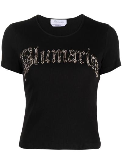 Shop Blumarine T-shirt Con Logo In Black