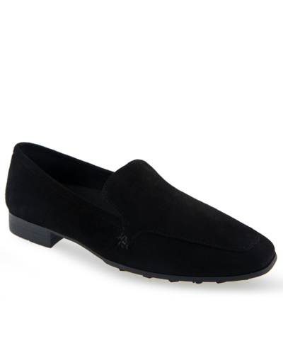 Shop Aerosoles Paynes Tailored-loafer In Black Suede