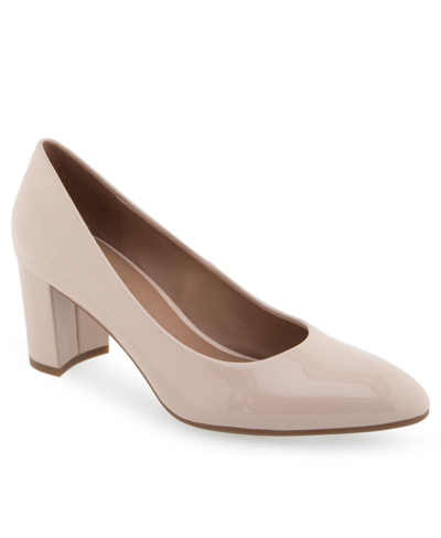 Shop Aerosoles Betsy Dress-pump-high In Natural Patent Polyurethane