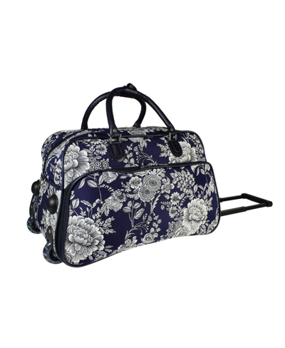 World Traveler 21-Inch Carry-On Rolling Duffel Bag - Classic Floral 