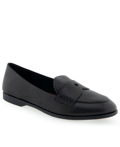 Shop Aerosoles Benvenuto Casual-loafer In Black Leather