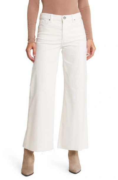 Shop Kut From The Kloth Meg Fab Ab High Waist Wide Leg Jeans In Pearl