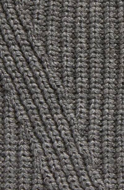 Allsaints Traveling Foldable Cuff Knit Gloves In Grey Marl