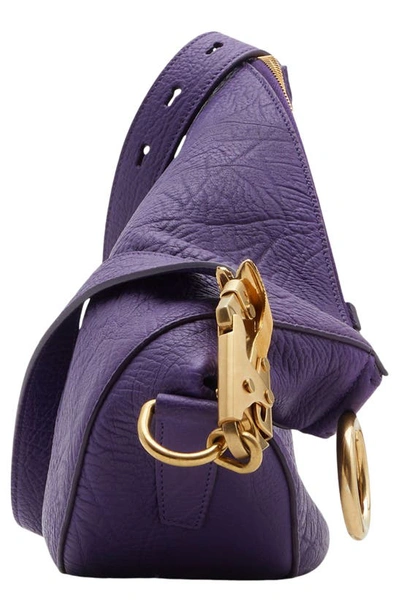Shop Burberry Small Knight Asymmetric Shoulder Bag In Ribbon