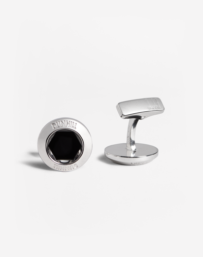 Shop Dunhill Onyx Hex Coin Cufflinks In Black