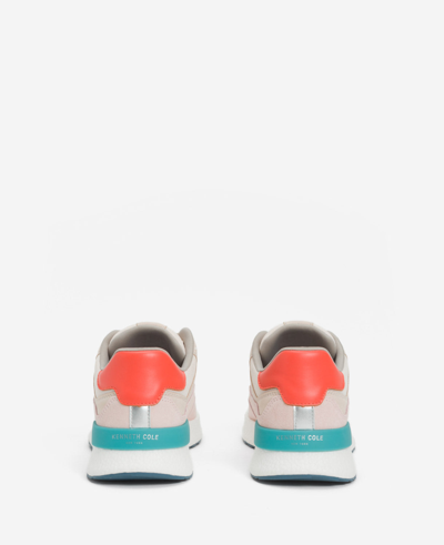 Shop Kenneth Cole The Life-lite Retro Sneaker In Peach Multi