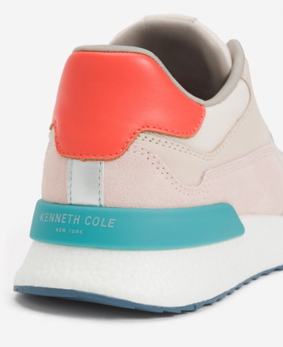 Shop Kenneth Cole The Life-lite Retro Sneaker In Peach Multi