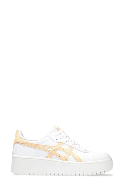 Shop Asics Japan S Pf Platform Sneaker In White/ Apricot Crush