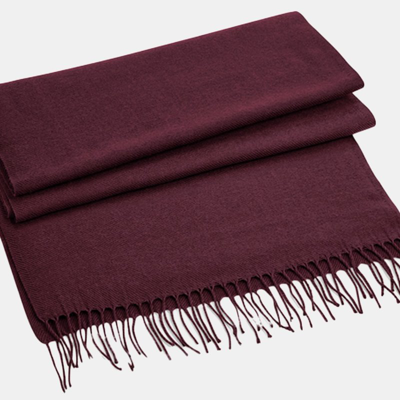 Shop Beechfield Classic Woven Scarf In Red