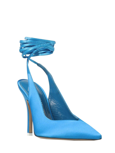 Shop Attico Venus Slingback Shoes In Blue