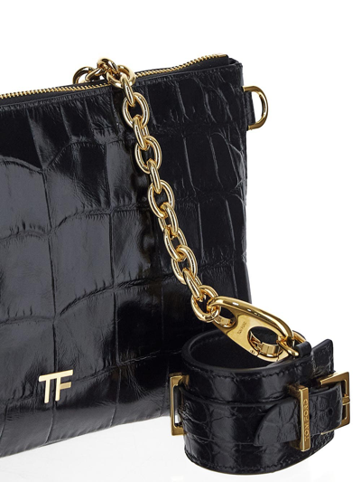 Shop Tom Ford Carine Clutch Bag In Black