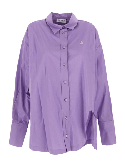 Shop Attico Diana Shirt In Lilac