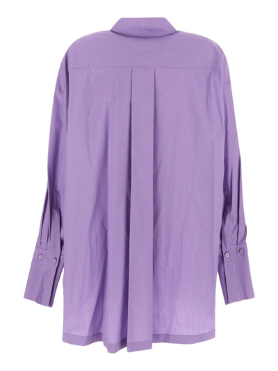 Shop Attico Diana Shirt In Lilac