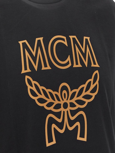 Shop Mcm Logo T-shirt In Black