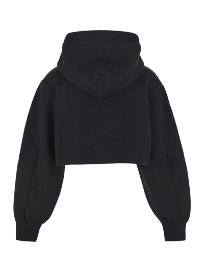 Shop Dolce & Gabbana Cropped Hoodie In Black