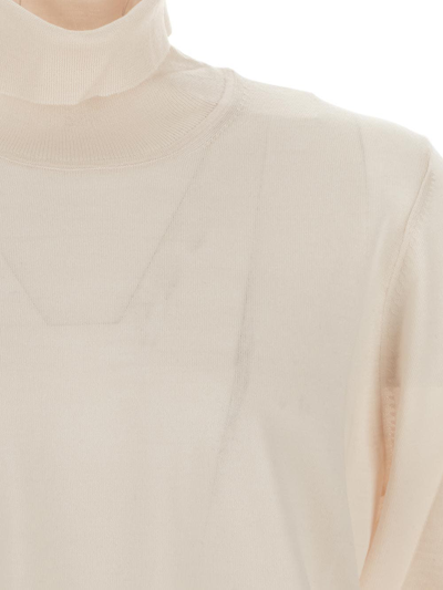 Hugo Boss Turtleneck Knit Sweater In White | ModeSens