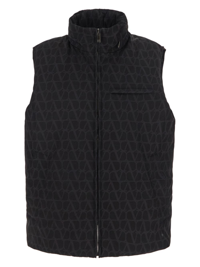 Shop Valentino Toile Iconographe Vest In Black