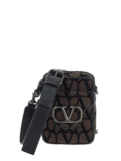 Shop Valentino Mini Locò Crossbody Bag In Brown