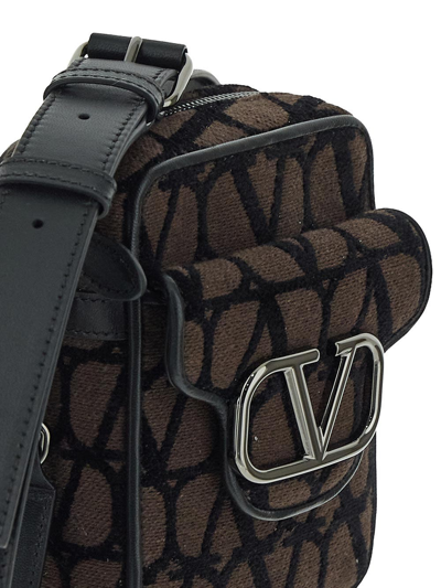Shop Valentino Mini Locò Crossbody Bag In Brown