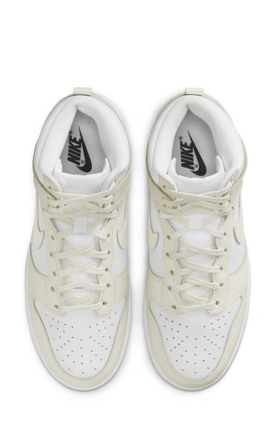 Shop Nike Dunk High Basketball Sneaker In White/ Sail/ Gum Med Brown