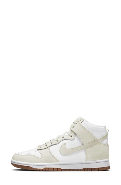 Shop Nike Dunk High Basketball Sneaker In White/ Sail/ Gum Med Brown