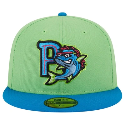 Shop New Era Green Pensacola Blue Wahoos Theme Nights Pensacola Mullets  59fifty Fitted Hat