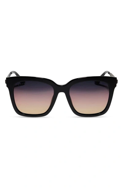 Shop Diff Bella 54mm Gradient Square Sunglasses In Black/ Twilight Gradient