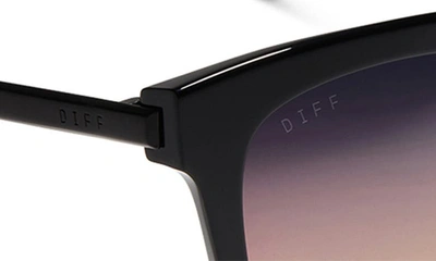 Diff Bella 54mm Gradient Square Sunglasses In Black/ Twilight Gradient