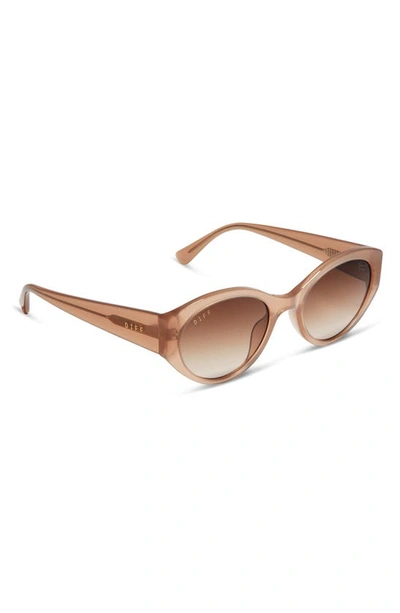 Shop Diff Linnea 55mm Oval Sunglasses In Taupe/ Brown Gradient