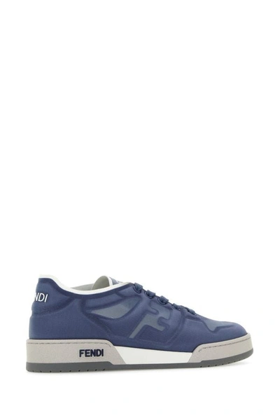 Shop Fendi Woman Air Force Blue Mesh  Match Sneakers