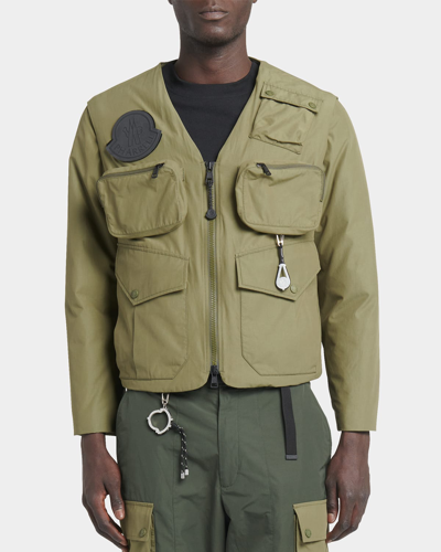Shop Moncler Genius Moncler X Pharrell Williams Men's Maple Field Jacket In Turquoise
